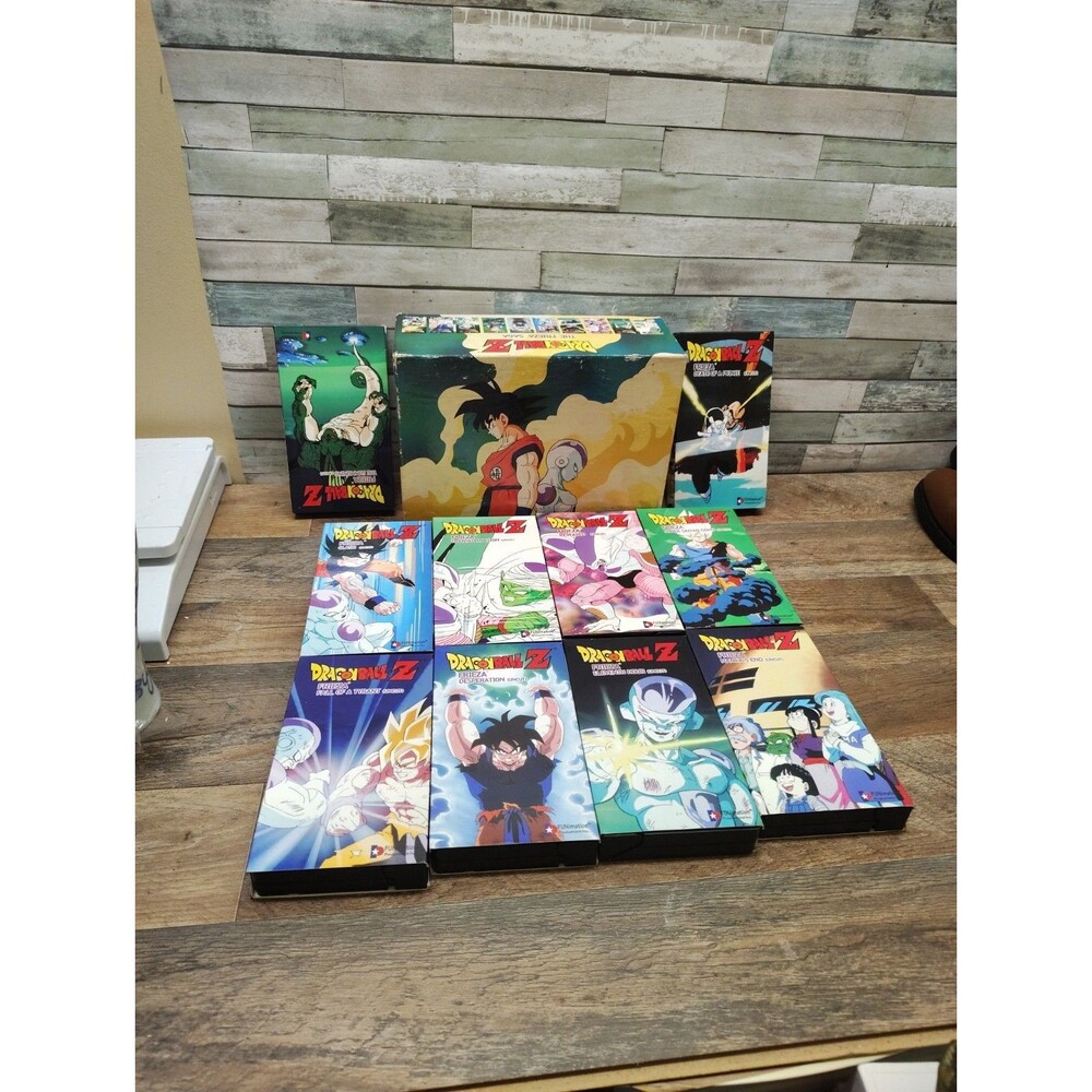 Dragon Ball Z DBZ Frieza Saga UNCUT VHS Box Set Vol 1-10 Connecting Spine Art - Picture 2 of 16